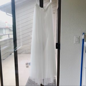 NWT Tulle & Chantilly Long Tulle Skirt in White